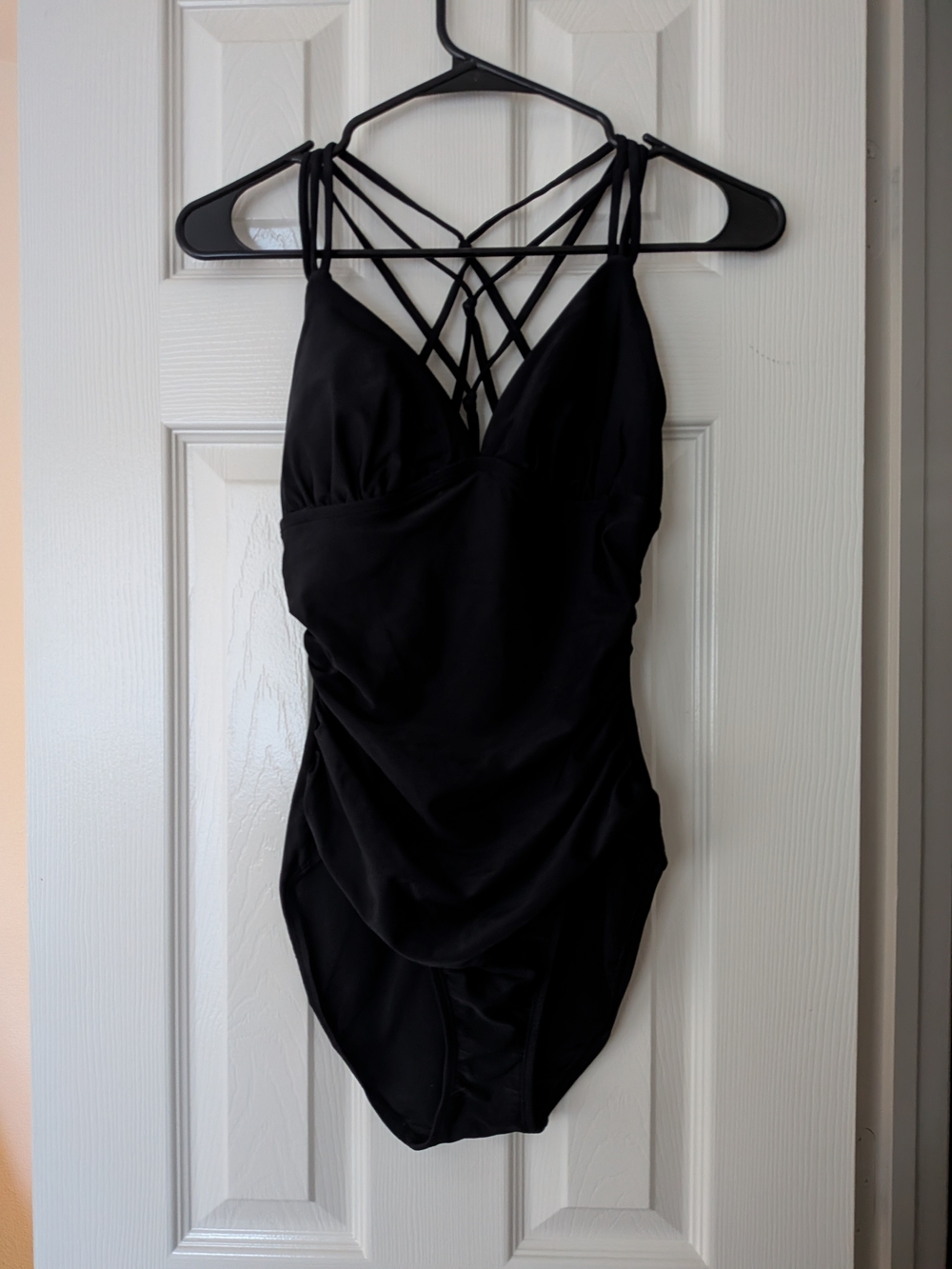 Merona Black One-Piece Strappy Swimsuit
